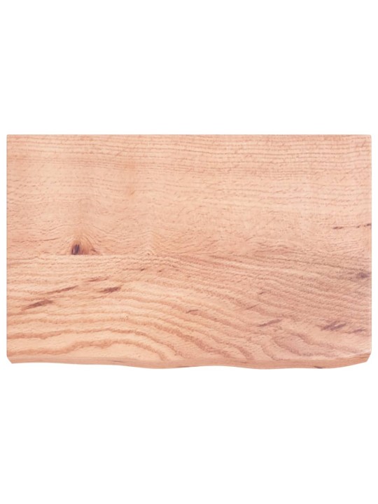Pöytälevy vaaleanruskea 60x40x(2-6) cm käsitelty täystammi