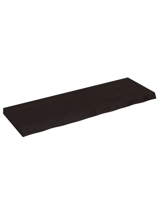 Pöytälevy tummanruskea 120x40x(2-6) cm käsitelty täystammi