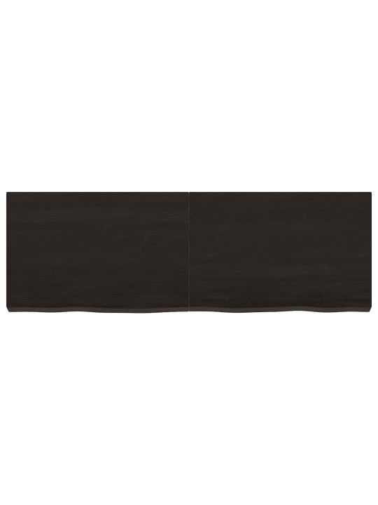 Pöytälevy tummanruskea 120x40x(2-6) cm käsitelty täystammi