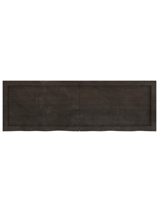 Pöytälevy tummanruskea 120x40x(2-6) cm käsitelty täystammi