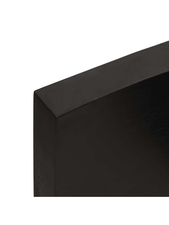 Pöytälevy tummanruskea 120x40x(2-6) cm käsitelty täystammi