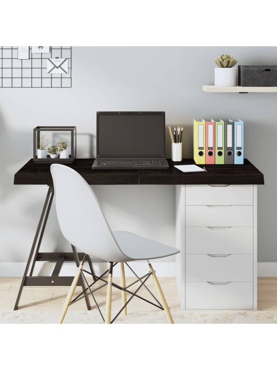 Pöytälevy tummanruskea 120x40x(2-6) cm käsitelty täystammi