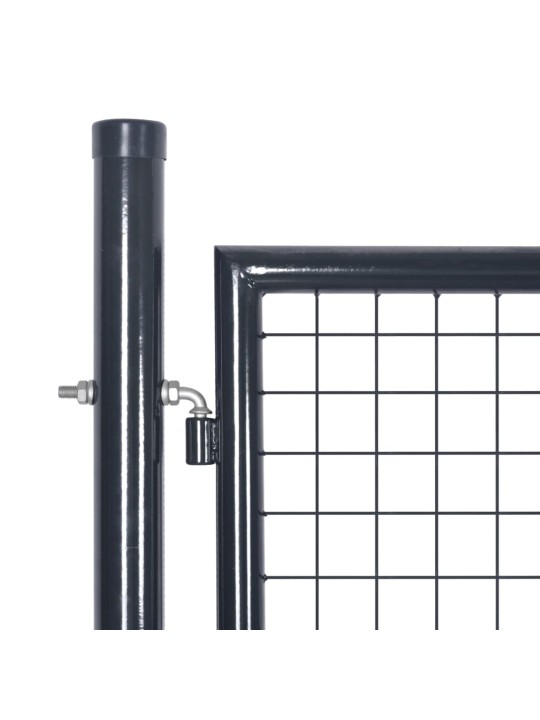 Puutarhan verkkoportti antrasiitti 350x175 cm galvanoitu teräs