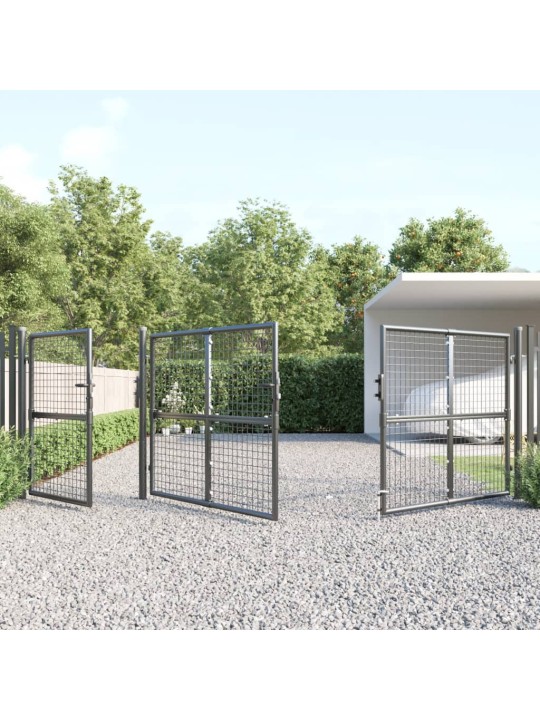 Puutarhan verkkoportti antrasiitti 400x175 cm galvanoitu teräs