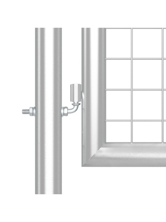Puutarhan verkkoportti hopea 350x175 cm galvanoitu teräs