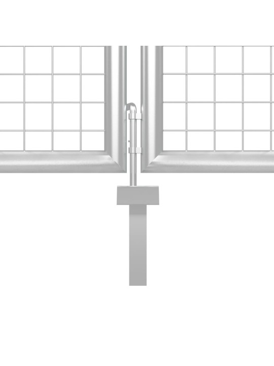 Puutarhan verkkoportti hopea 500x175 cm galvanoitu teräs