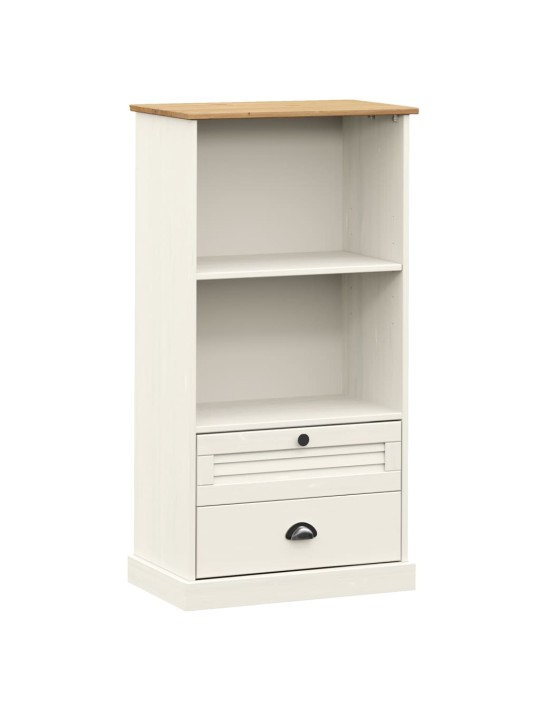 Kirjahylly vigo valkoinen 60x35x114,5 cm täysi mänty
