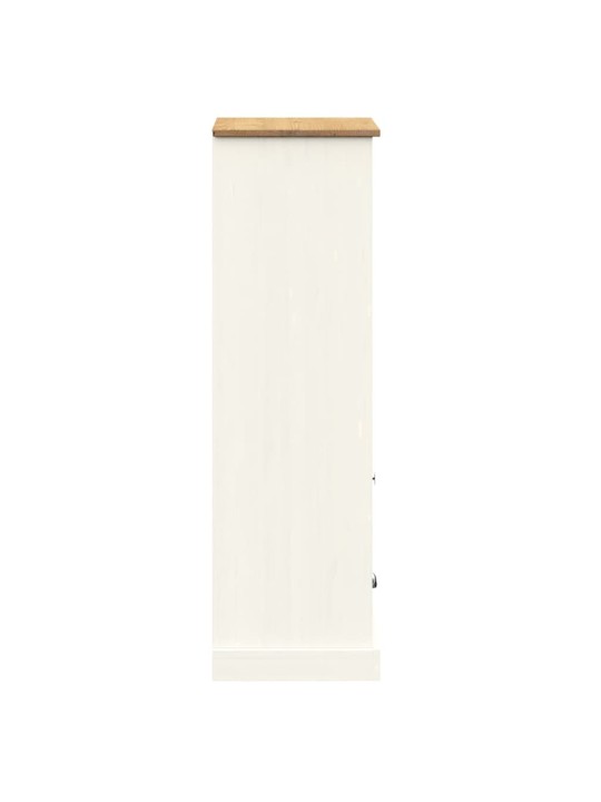 Kirjahylly vigo valkoinen 60x35x114,5 cm täysi mänty