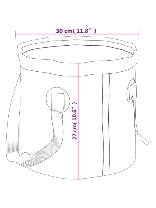 Kokoontaittuvat ämpärit 2 kpl sininen 20 l PVC