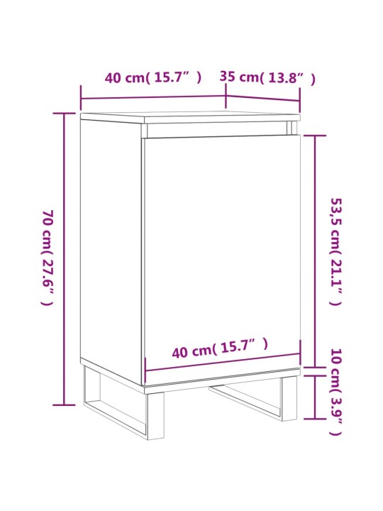 Senkki betoninharmaa 40x35x70 cm tekninen puu