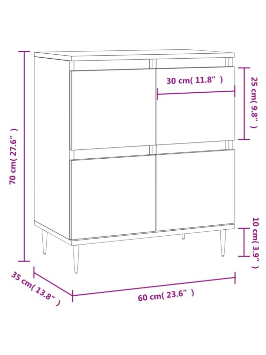 Senkki betoninharmaa 60x35x70 cm tekninen puu