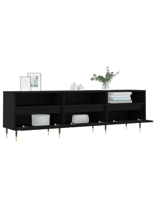 Tv-taso musta 150x30x44,5 cm tekninen puu