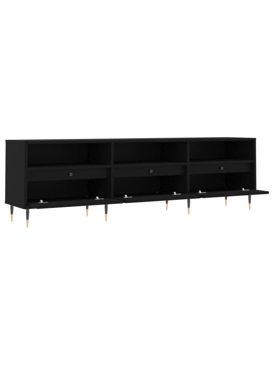 Tv-taso musta 150x30x44,5 cm tekninen puu