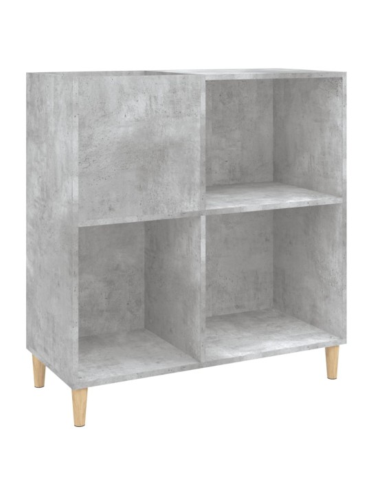 LP-levyjen säilytyskaappi betoninharmaa 84,5x38x89 cm puu