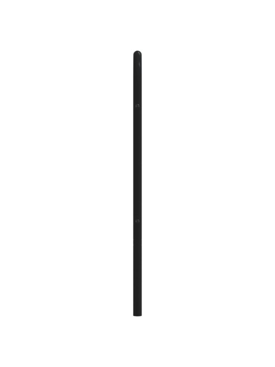 Metallinen sängynpääty musta 135 cm