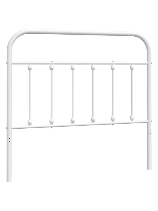 Metallinen sängynpääty valkoinen 107 cm