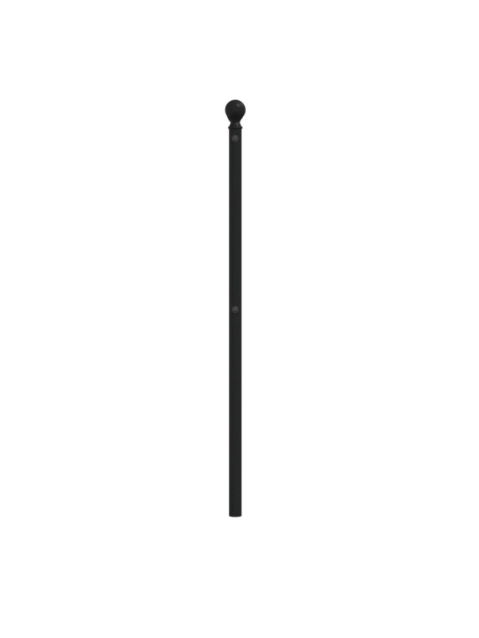 Metallinen sängynpääty musta 135 cm