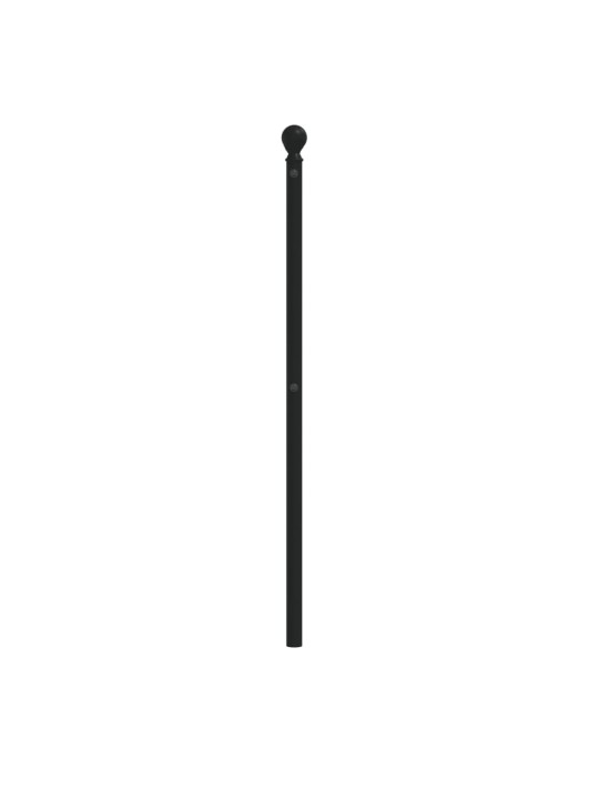 Metallinen sängynpääty musta 150 cm