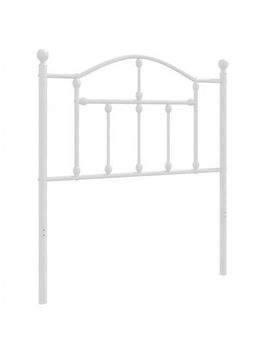 Metallinen sängynpääty valkoinen 80 cm