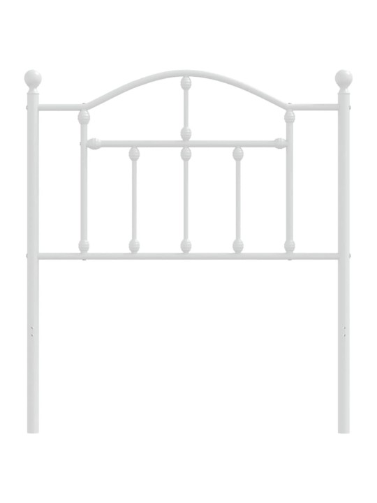 Metallinen sängynpääty valkoinen 80 cm