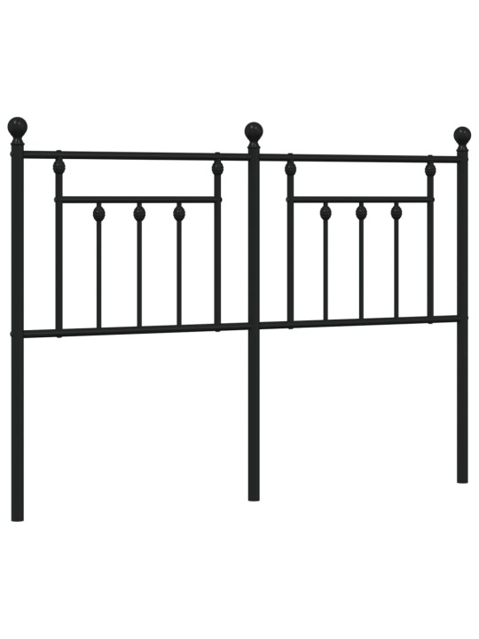 Metallinen sängynpääty musta 140 cm