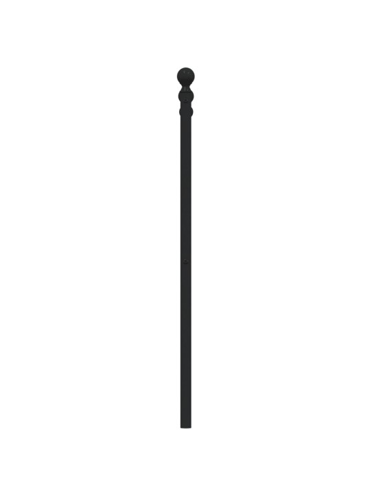 Metallinen sängynpääty musta 140 cm