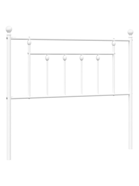 Metallinen sängynpääty valkoinen 107 cm