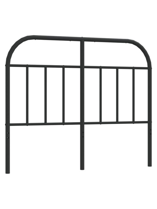 Metallinen sängynpääty musta 120 cm