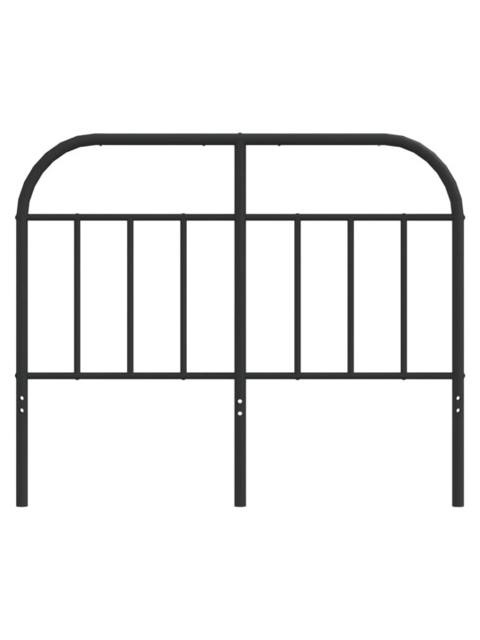 Metallinen sängynpääty musta 120 cm