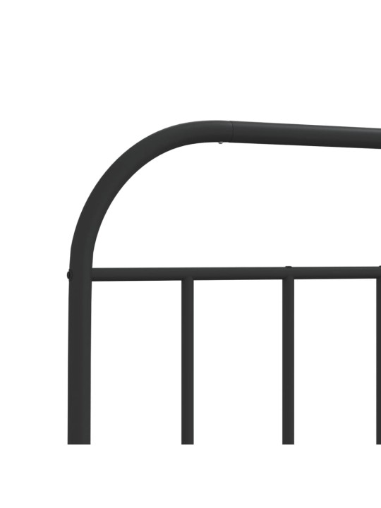 Metallinen sängynpääty musta 120 cm