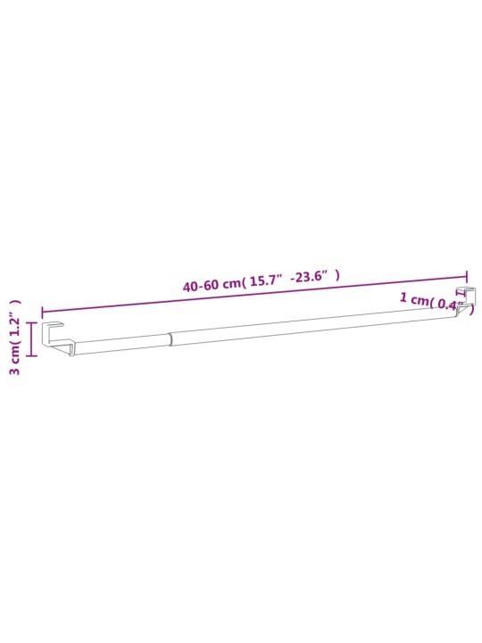 Verhotangot 2 kpl valkoinen ja hopea 40-60 cm alumiini