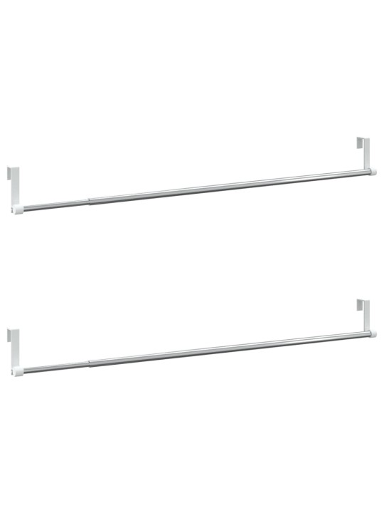 Verhotangot 2 kpl valkoinen ja hopea 60-105 cm alumiini
