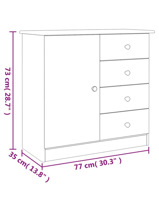 Senkki ALTA 77x35x73 cm täysi mänty