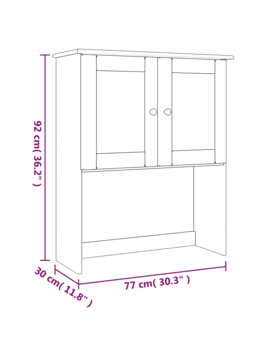 Lipaston yläosa ALTA 77x30x92 cm täysi mänty