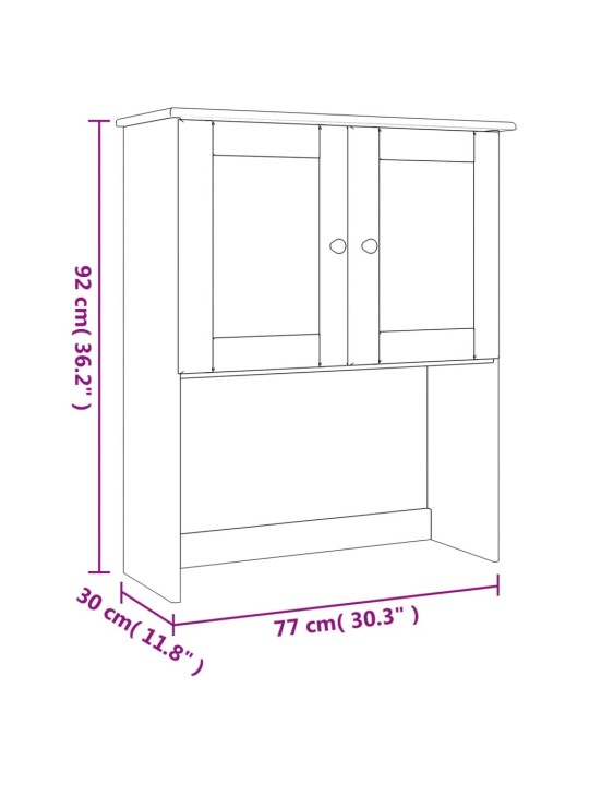 Lipaston yläosa ALTA valkoinen 77x30x92 cm täysi mänty