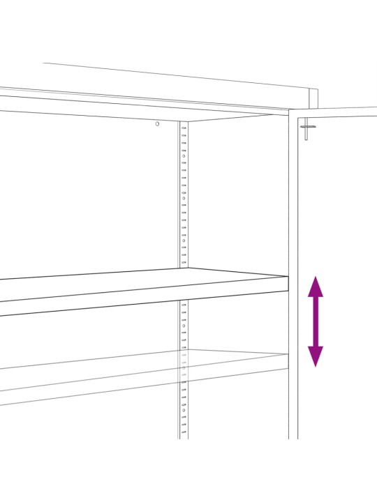 Arkistokaappi musta 90x40x90 cm teräs