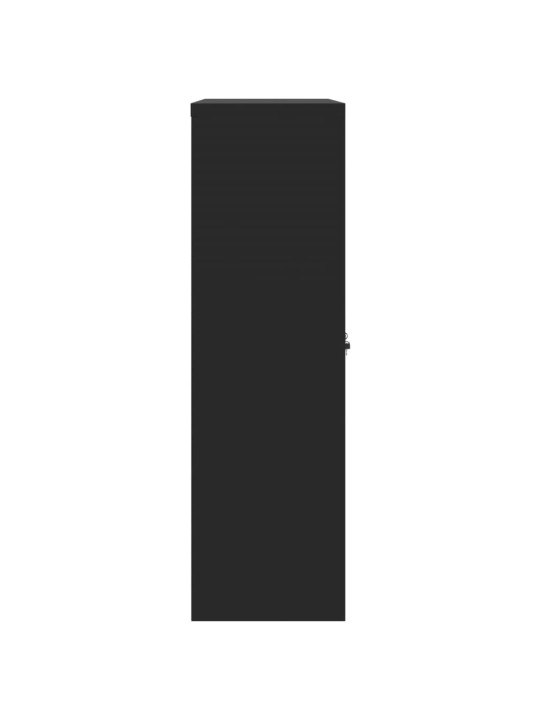 Arkistokaappi musta 90x40x140 cm teräs