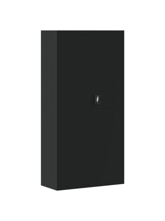 Arkistokaappi musta 90x40x180 cm teräs