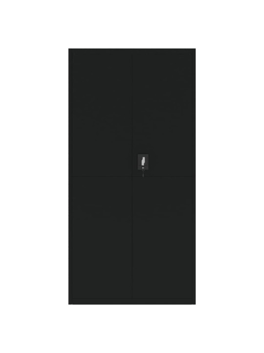 Arkistokaappi musta 90x40x180 cm teräs