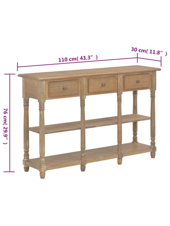 Konsolipöytä 110x30x76 cm tekninen puu