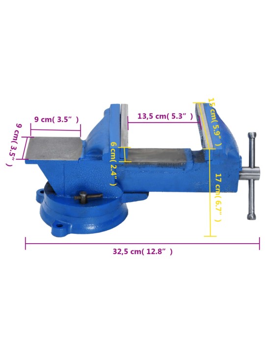 Ruuvipenkki sininen 150 mm valurauta