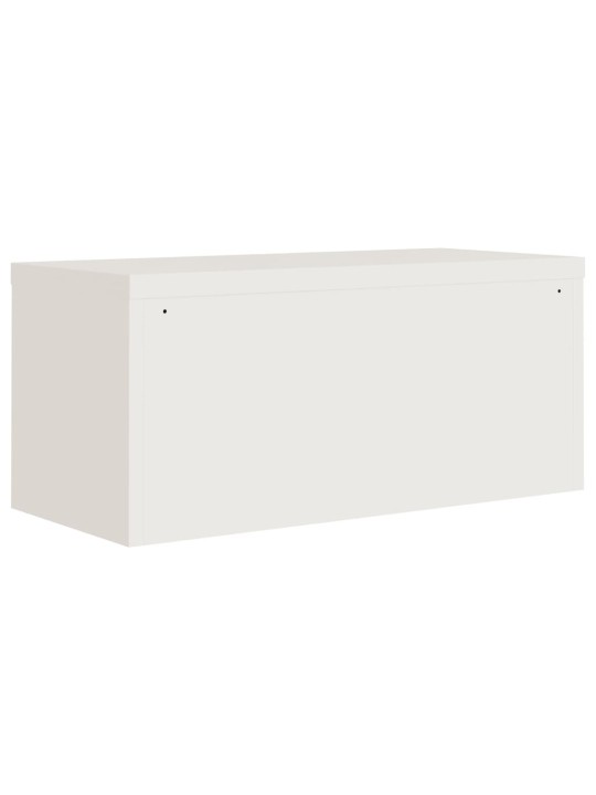 Arkistokaappi valkoinen 90x40x220 cm teräs