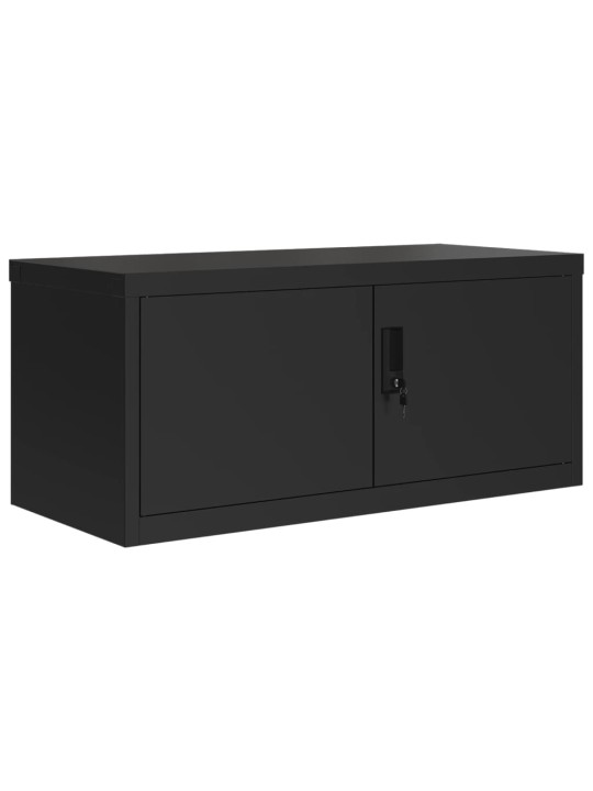 Arkistokaappi musta 90x40x110 cm teräs