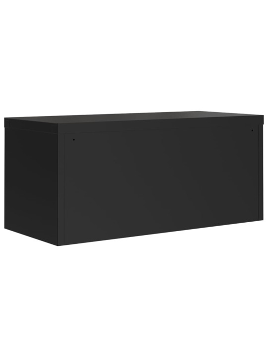 Arkistokaappi musta 90x40x110 cm teräs