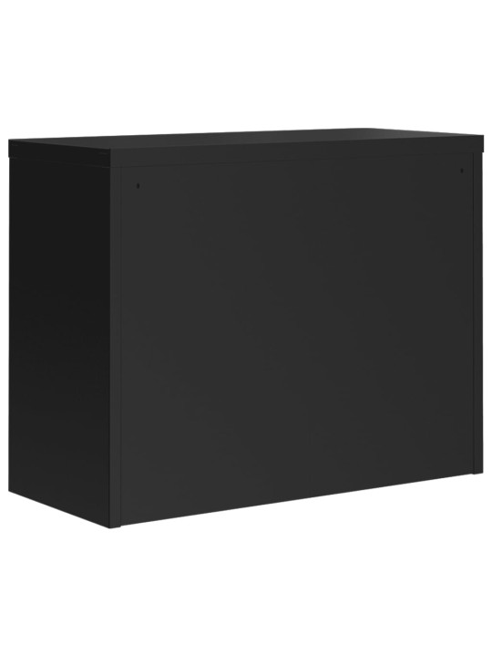 Arkistokaappi musta 90x40x110 cm teräs
