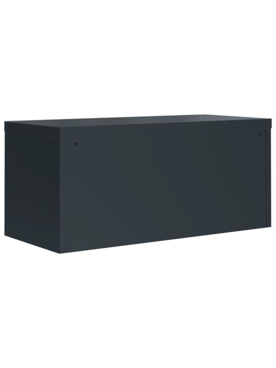 Arkistokaappi antrasiitti 90x40x220 cm teräs