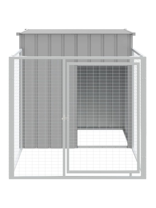 Koirankoppi/ulkotila v.harmaa 110x201x110 cm galvanoitu teräs