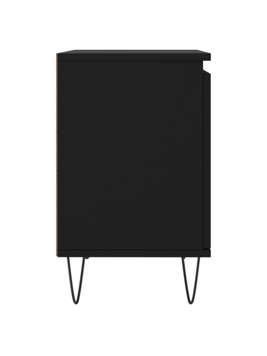 Yöpöydät 2 kpl musta 40x30x50 cm tekninen puu