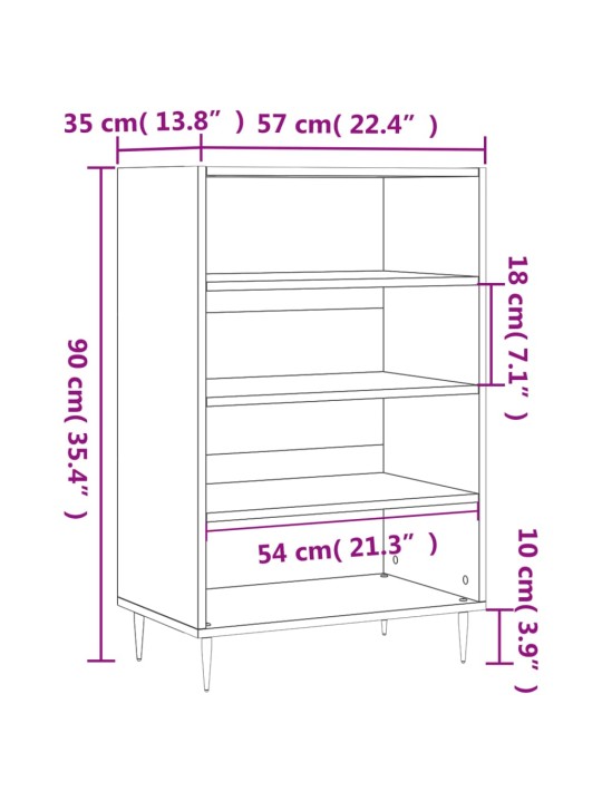 Kaappi musta 57x35x90 cm tekninen puu