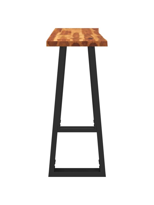 Konsolipöytä elävillä reunoilla 110x35x80 cm täysi akasiapuu
